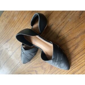 Maurices Womens Size 9 M Black Slip On Shelby D'Orsay Flats #31